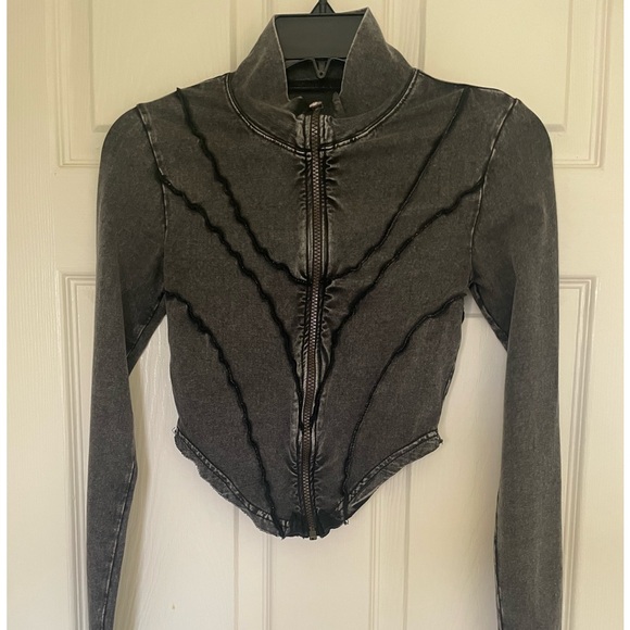 UO Out From Under Harper Corset Zip Up Top- S/P - Picture 3 of 6